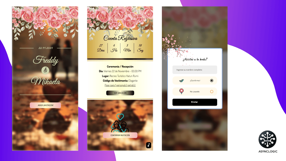 Confirmación de Asistencia - Bodas